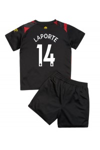 Manchester City Aymeric Laporte #14 Babytruitje Uit tenue Kind 2022-23 Korte Mouw (+ Korte broeken)